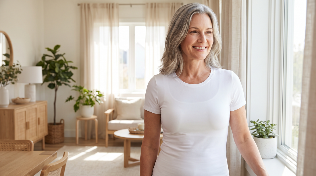 Silhouette lisse sous un t-shirt avec le débardeur à maintien intégré Belle Simone