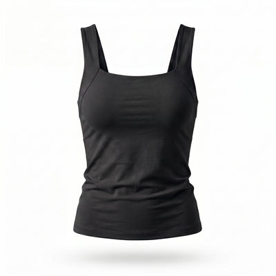 Débardeur à brassière intégrée belle SIMONE coloris noir, sans armature