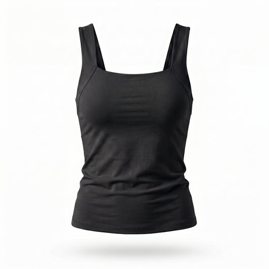 Débardeur à brassière intégrée belle SIMONE coloris noir, sans armature