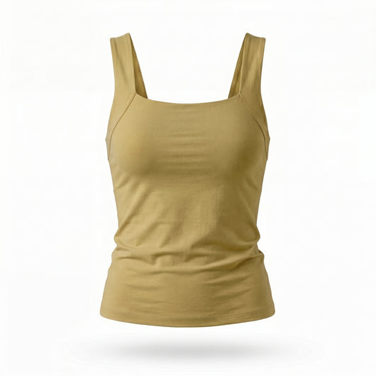 Débardeur à brassière intégrée belle SIMONE coloris olive vert, sans armature